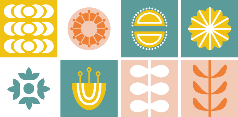 Dywan winylowy wzór geometryczny w stylu norweskim - TenStickers