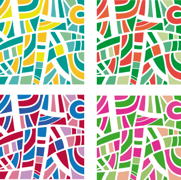 Dywan winylowy wzór geometryczny w wielokolorowe kafle - TenStickers