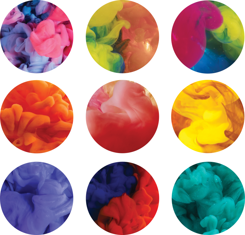 Dywan winylowy wzór geometryczny zestaw kolorowych naklejek - TenStickers