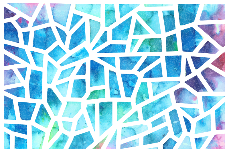 Dywan winylowy wzór geometryczny mozaika w trójkąty - TenStickers