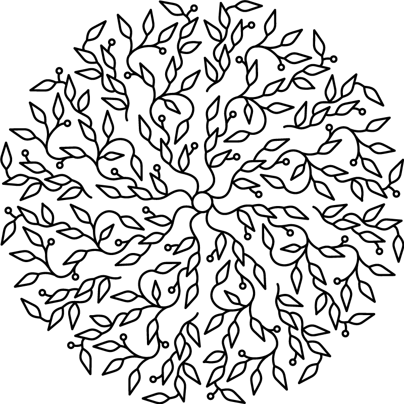 Dywan winylowy wzór geometryczny drzewo Życia abstrakcyjne - TenStickers