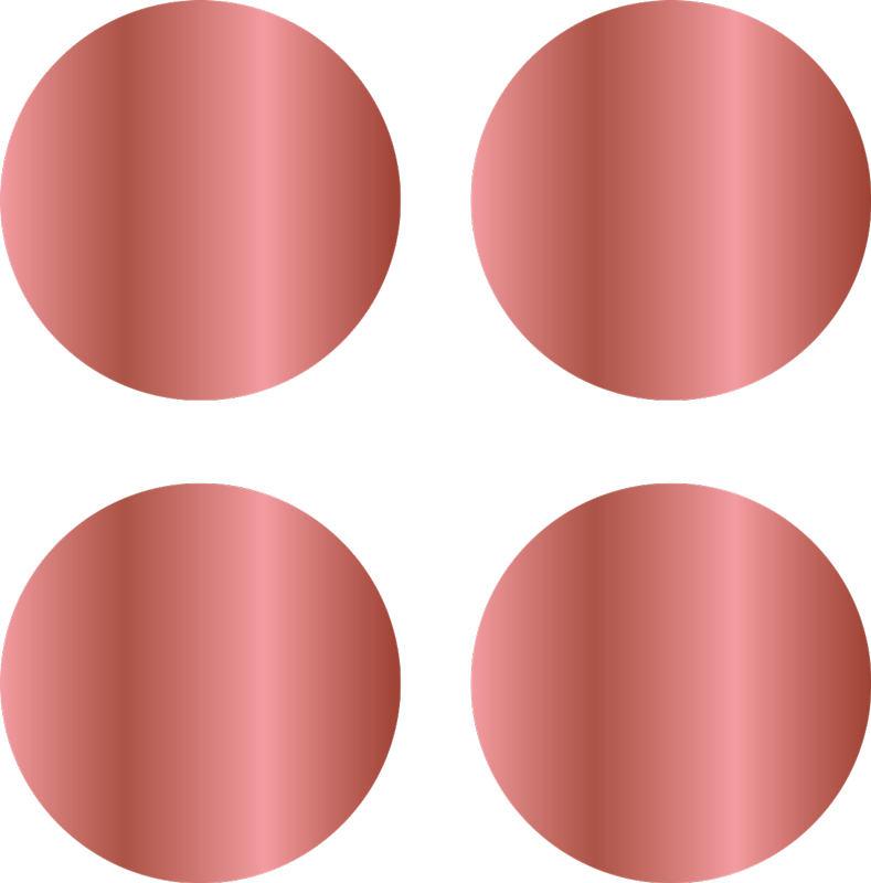 Dywan winylowy wzór geometryczny w różowe złote kropki - TenStickers