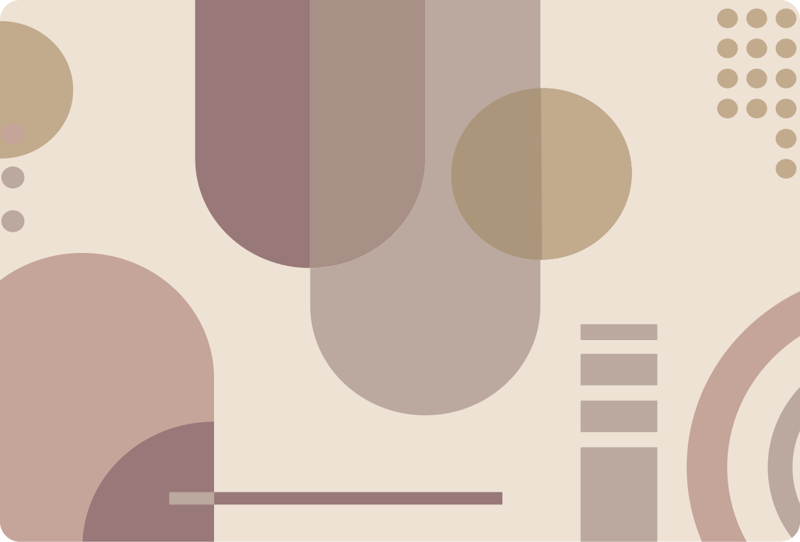 Dywan winylowy wzór geometryczny sztuka nowoczesna brązowa - TenStickers