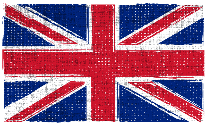 Dywan winylowy wzór geometryczny flaga uk w stylu grunge - TenStickers
