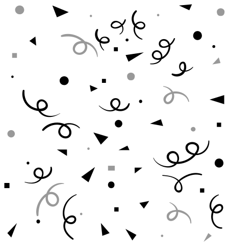 Dywan winylowy wzór geometryczny konfetti czarno-szare - TenStickers