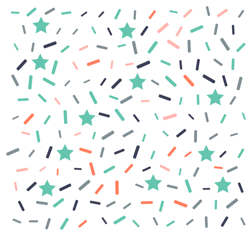 Dywan winylowy wzór geometryczny gwiazdy i konfetti - TenStickers