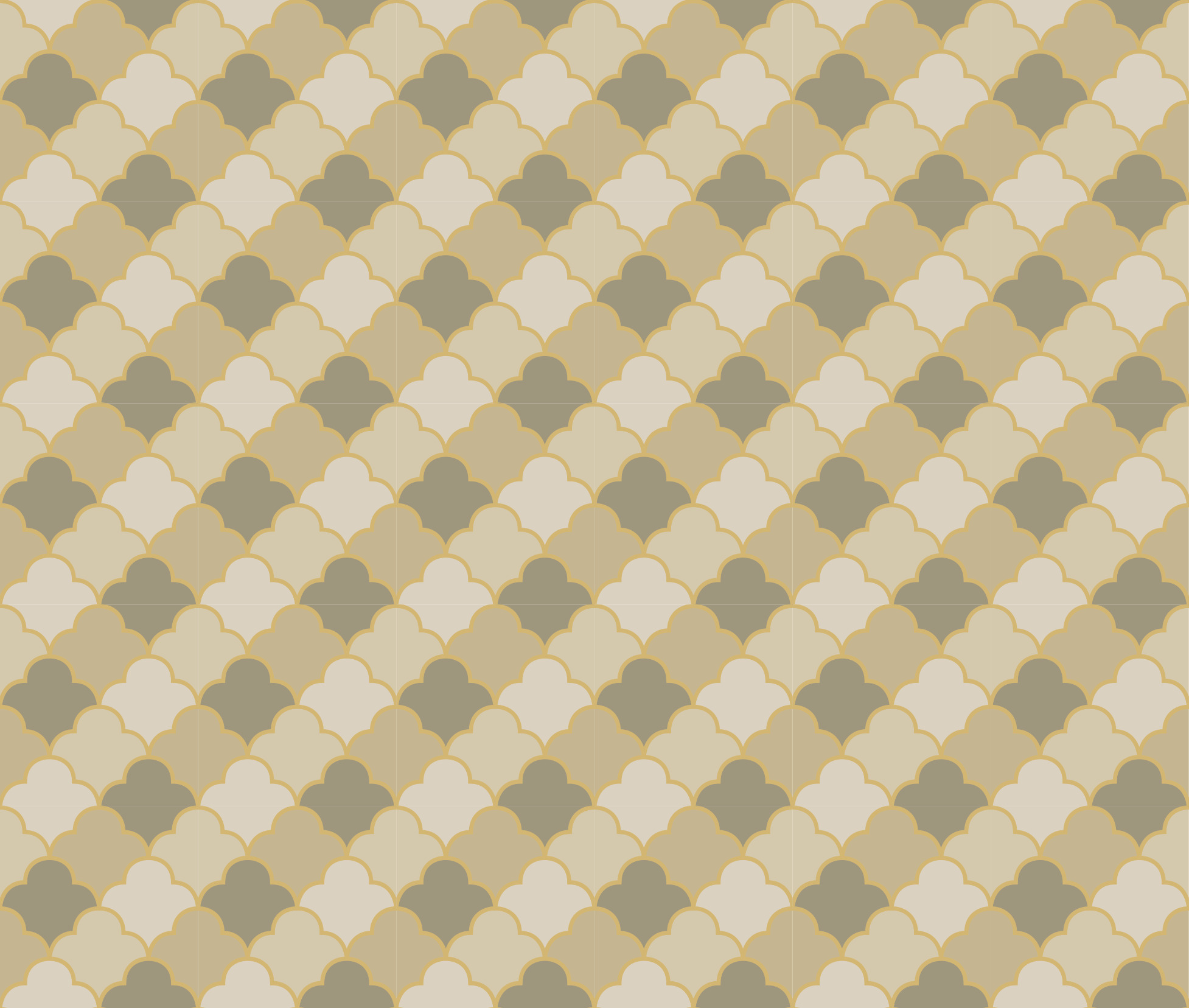 Dywan winylowy wzór geometryczny beżowy w stylu art deco - TenStickers