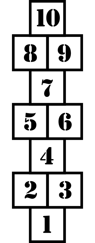 Dywan winylowy dla dziecka w czarno-białą klasyczną grę - TenStickers