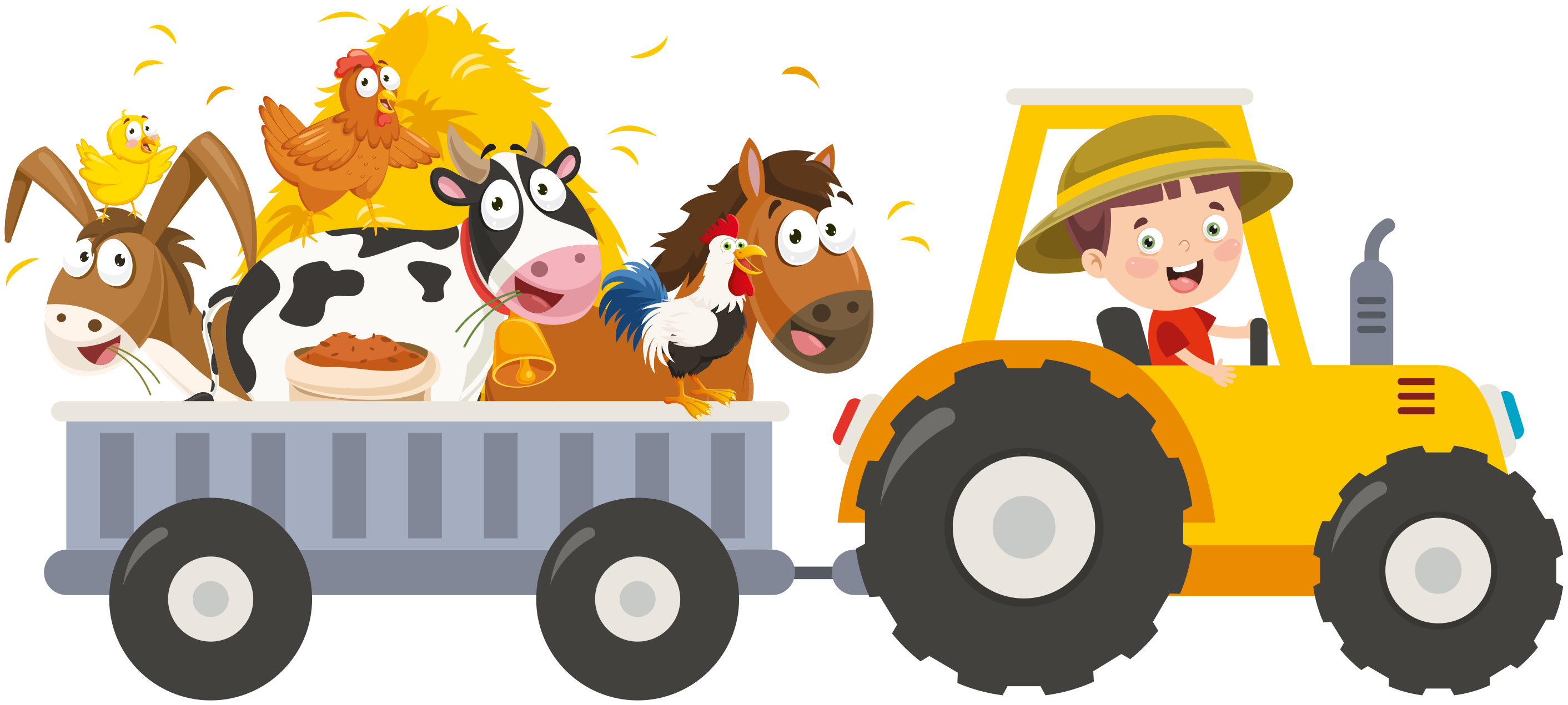 Dywan winylowy dla dziecka mały rolnik z zwierzętami - TenStickers