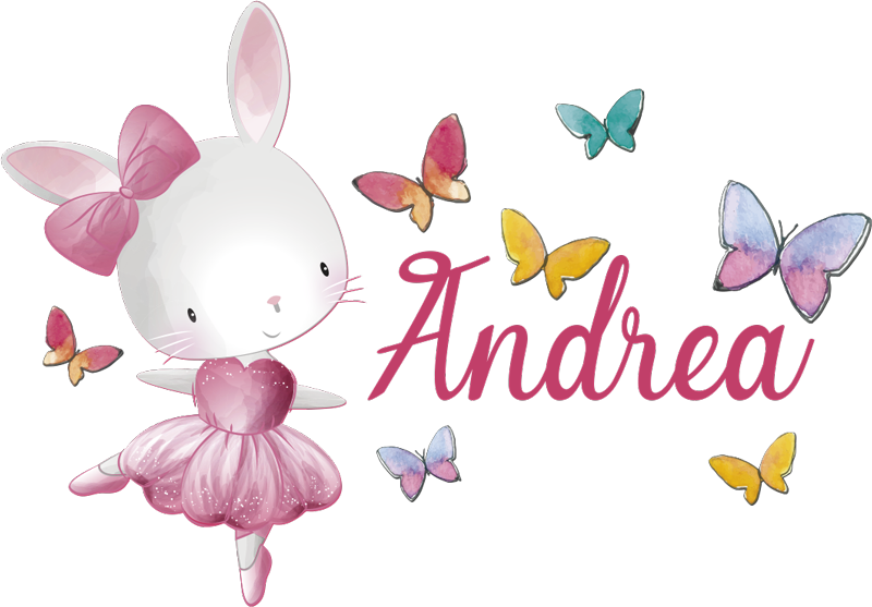 Dywan winylowy dla dziecka baletnica wśród motyli - TenStickers