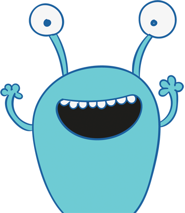 Dywan winylowy dla dziecka niebieski potwór na szafę - TenStickers