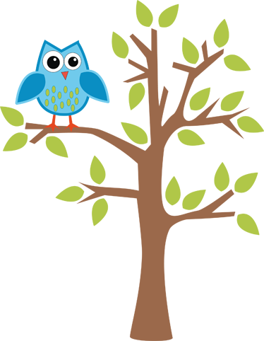 Dywan winylowy dla dziecka drzewo z niebieską sową - TenStickers