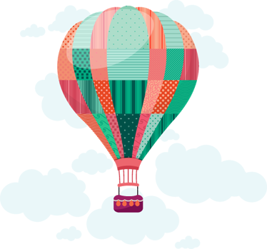 Dywan winylowy dla dziecka w baloniki patchworkowe - TenStickers