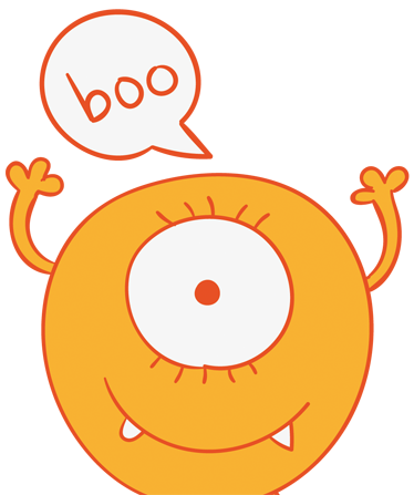 Dywan winylowy dla dziecka z żółtym potworem na szafę - TenStickers