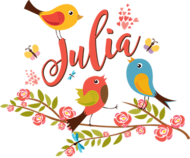 Dywan winylowy dla dziecka wiosenne ptaki z imieniem - TenStickers