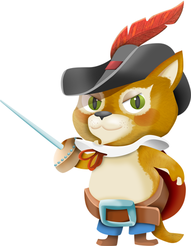 Dywan winylowy dla dziecka kot w butach - TenStickers