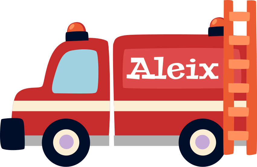 Dywan winylowy dla dziecka z imieniem strażaka - TenStickers