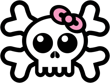 Dywan winylowy dla dziecka czaszka z wstążką - TenStickers