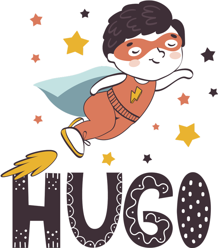 Dywan winylowy dla dziecka z personalizowanym bohaterem - TenStickers