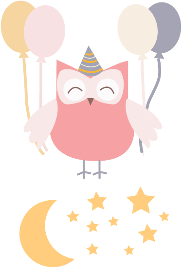 Dywan winylowy dla dziecka sowa na imprezie - TenStickers