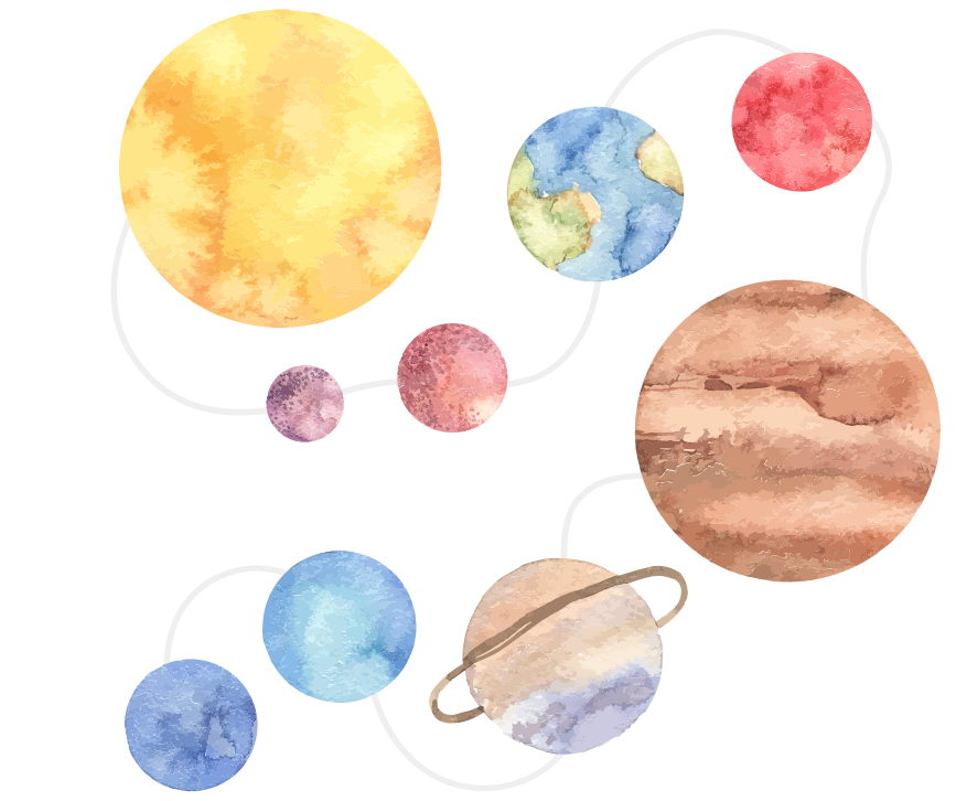 Dywan winylowy dla dziecka mapa układu słonecznego - TenStickers