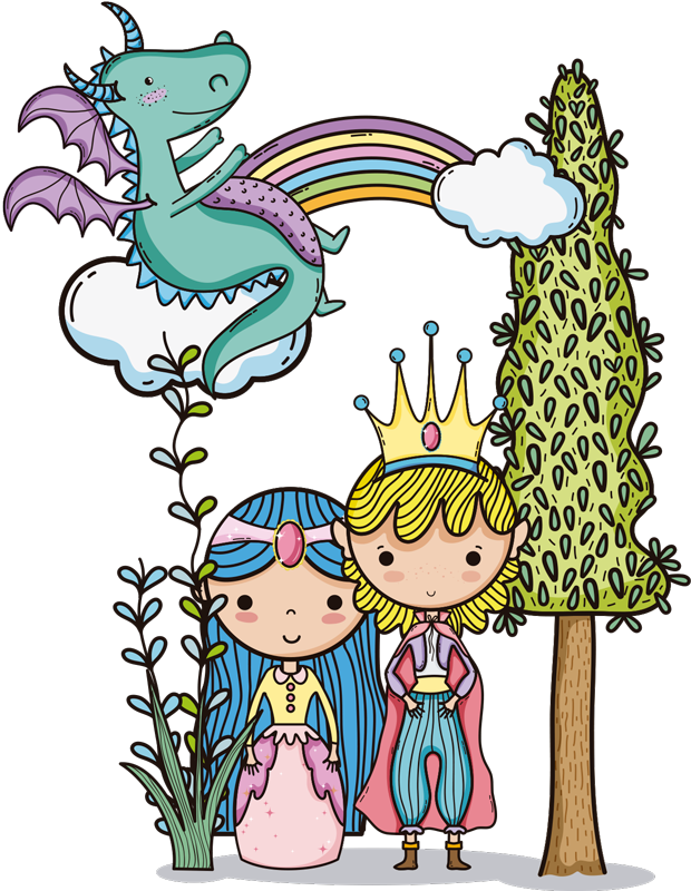 Dywan winylowy dla dziecka w magicznym świecie - TenStickers