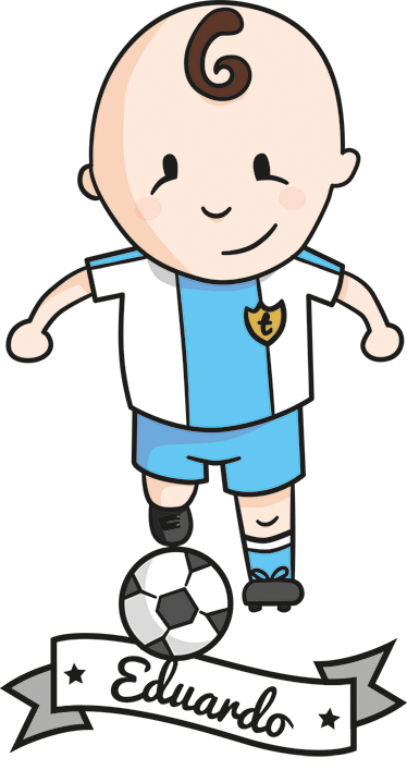 Dywan winylowy dla dziecka z piłkarzem i imieniem - TenStickers