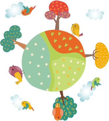 Dywan winylowy dla dziecka z okrągłymi zwierzętami - TenStickers