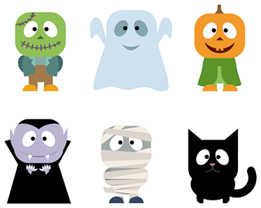Dywan winylowy dla dziecka z potworami halloween - TenStickers