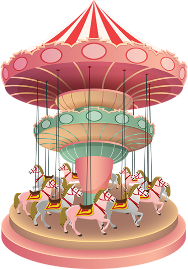 Dywan winylowy dla dziecka karuzela na jarmarku - TenStickers