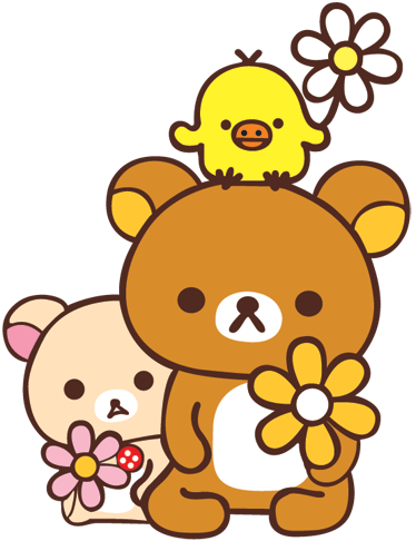 Dywan winylowy dla dziecka misie z ptaszkiem - TenStickers