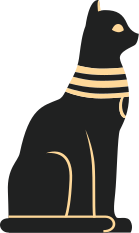 Dywan winylowy do salonu kot egipski - TenStickers