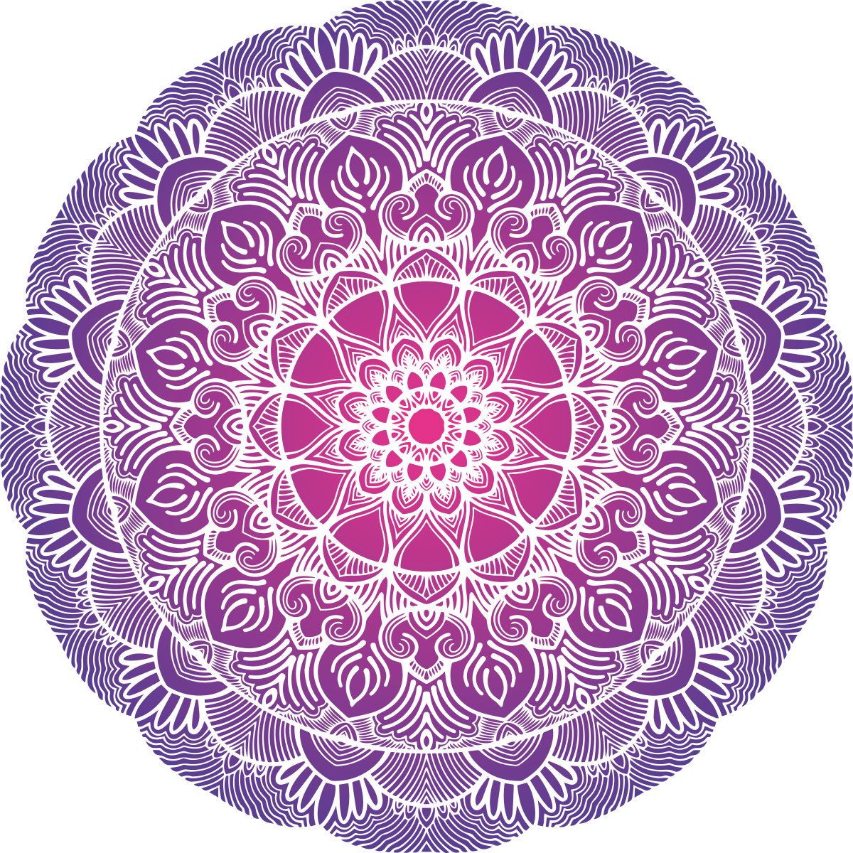 Dywan winylowy do salonu mandala fioletowa kwiat życia - TenStickers