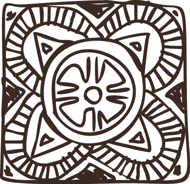 Dywan winylowy do salonu w etniczne kwiaty - TenStickers