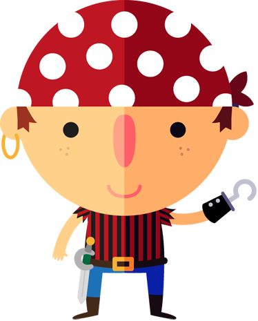Dywan winylowy dla dziecka z ilustracją pirata - TenStickers