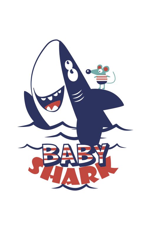 Dywan winylowy dla dziecka rekin baby shark - TenStickers