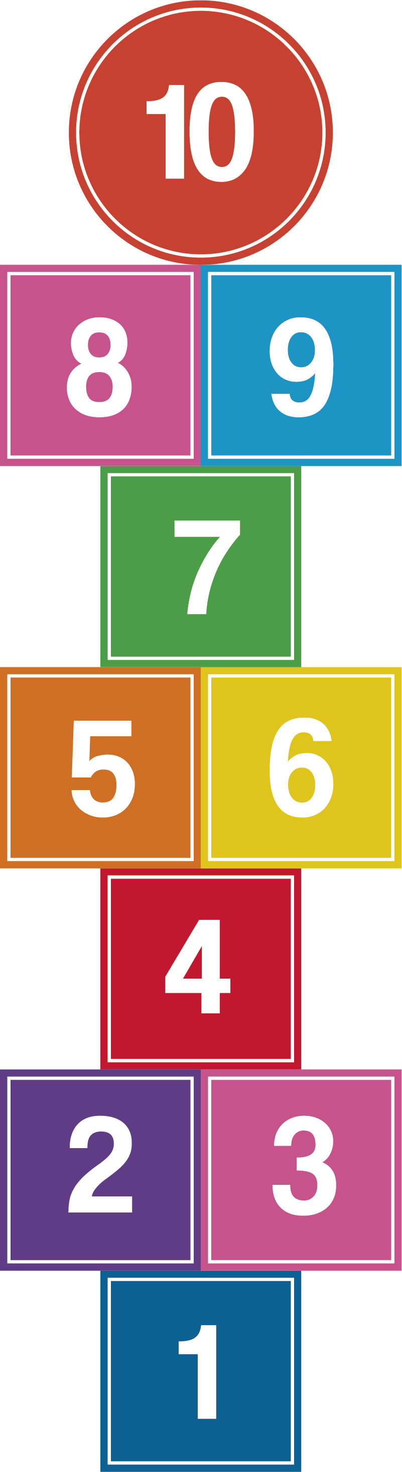 Dywan winylowy z grą kolorowa gra w klasy - TenStickers