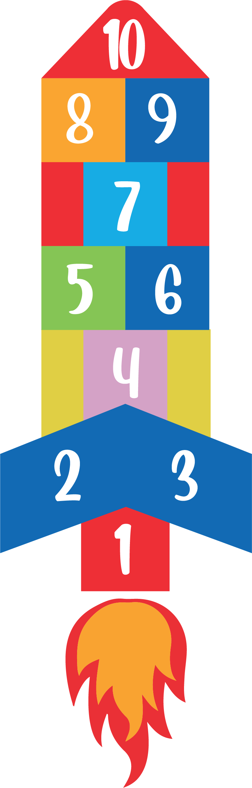 Dywan winylowy z grą skacząca rakieta - TenStickers