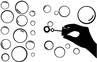 Dywan winylowy z grą w kształcie ręki z bąbelkami - TenStickers