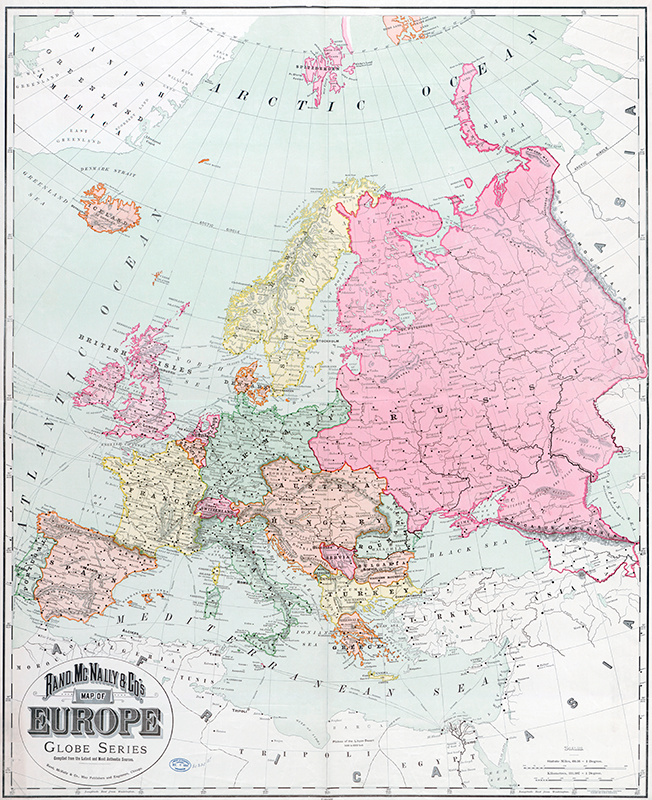 Dywan winylowy mapa świata mapa europy 1900 - TenStickers