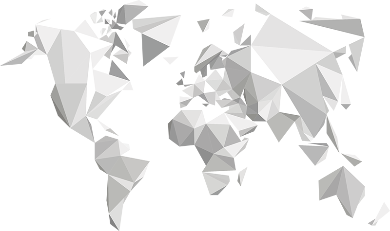 Dywan winylowy mapa świata szary wzór origami - TenStickers