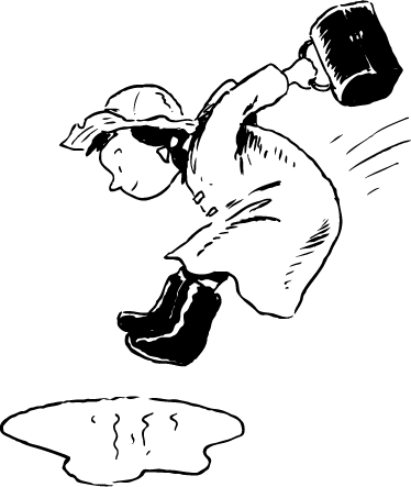 Dywan winylowy dla dziecka skaczącego w kałużach - TenStickers