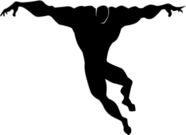 Dywan winylowy dla dziecka superbohater skaczący - TenStickers