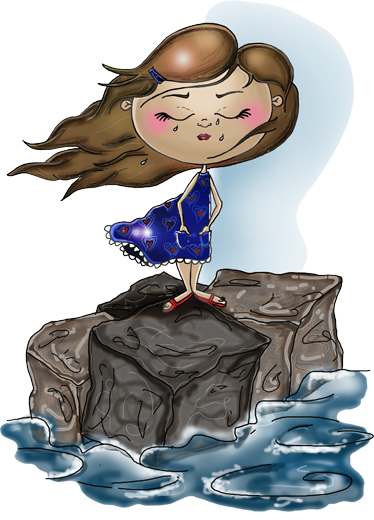 Dywan winylowy dla dziecka dziewczynka na morzu - TenStickers