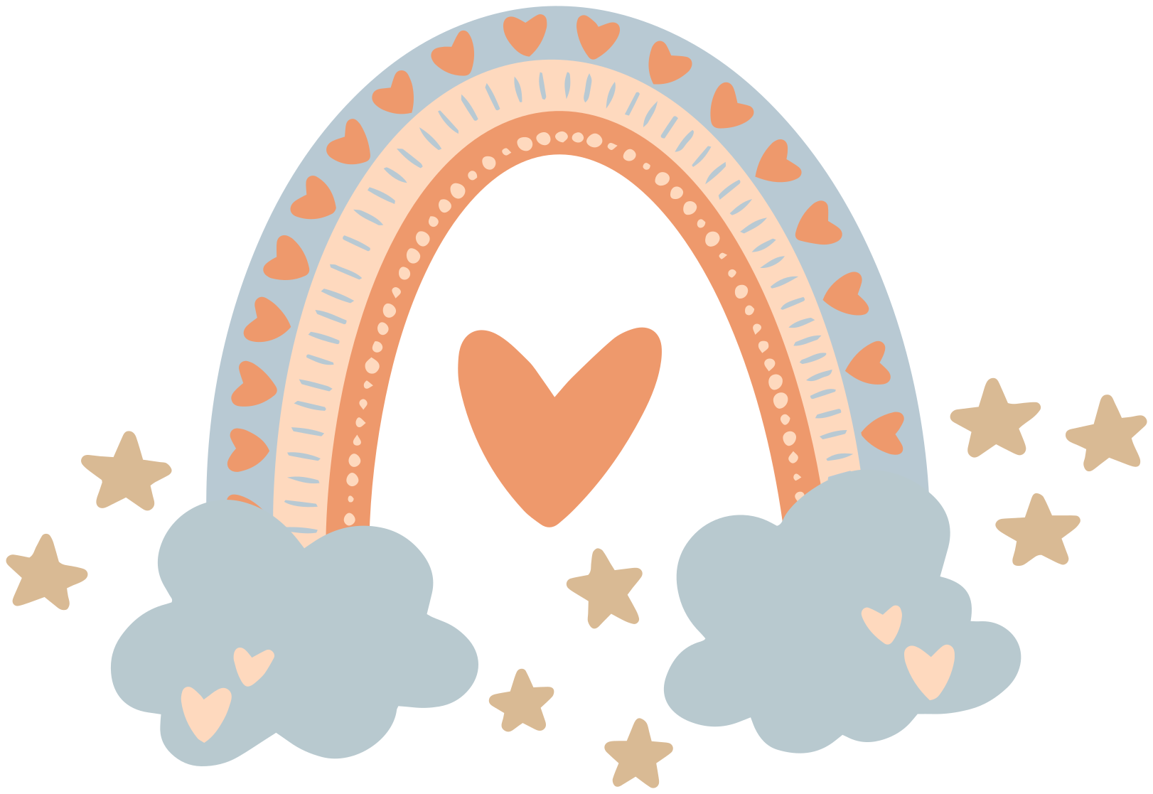 Dywan winylowy dla dziecka w pastelowej tęczy - TenStickers