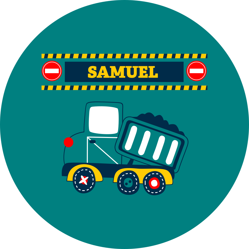 Dywan winylowy dla dziecka z personalizowanym ciężarówką - TenStickers