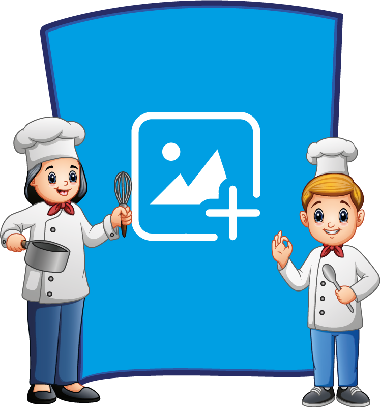 Dywan winylowy dla dziecka z ramką na zdjęcia kucharza - TenStickers