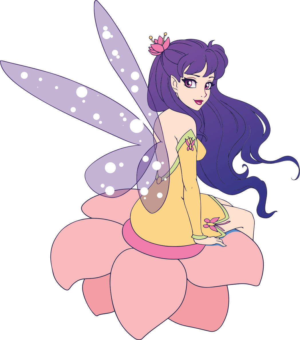 Dywan winylowy dla dziecka z uroczą wróżką na kwiecie - TenStickers