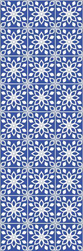 Dywan winylowy do łazienki w niebieskie kafelki - TenStickers