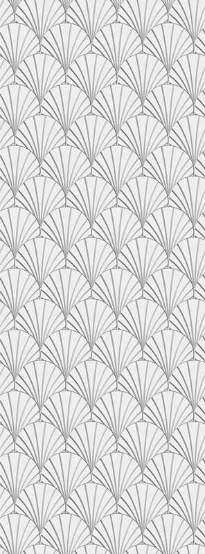 Dywan winylowy do łazienki wzór muszli w stylu art deco - TenStickers